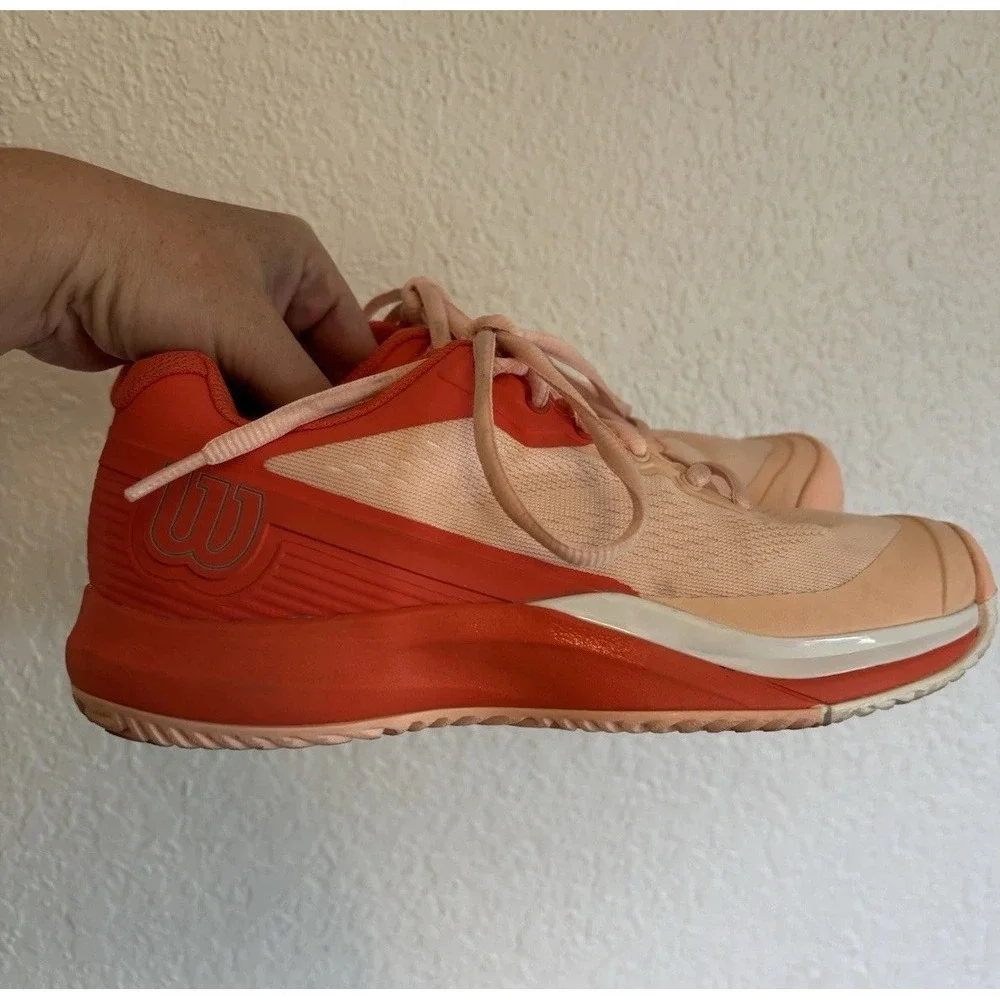Women's WILSON Rush Pro 3.5 Tennis Shoes Sneakers WRS327320 Size 6.5 PEACH CORAL - Picture 4 of 9